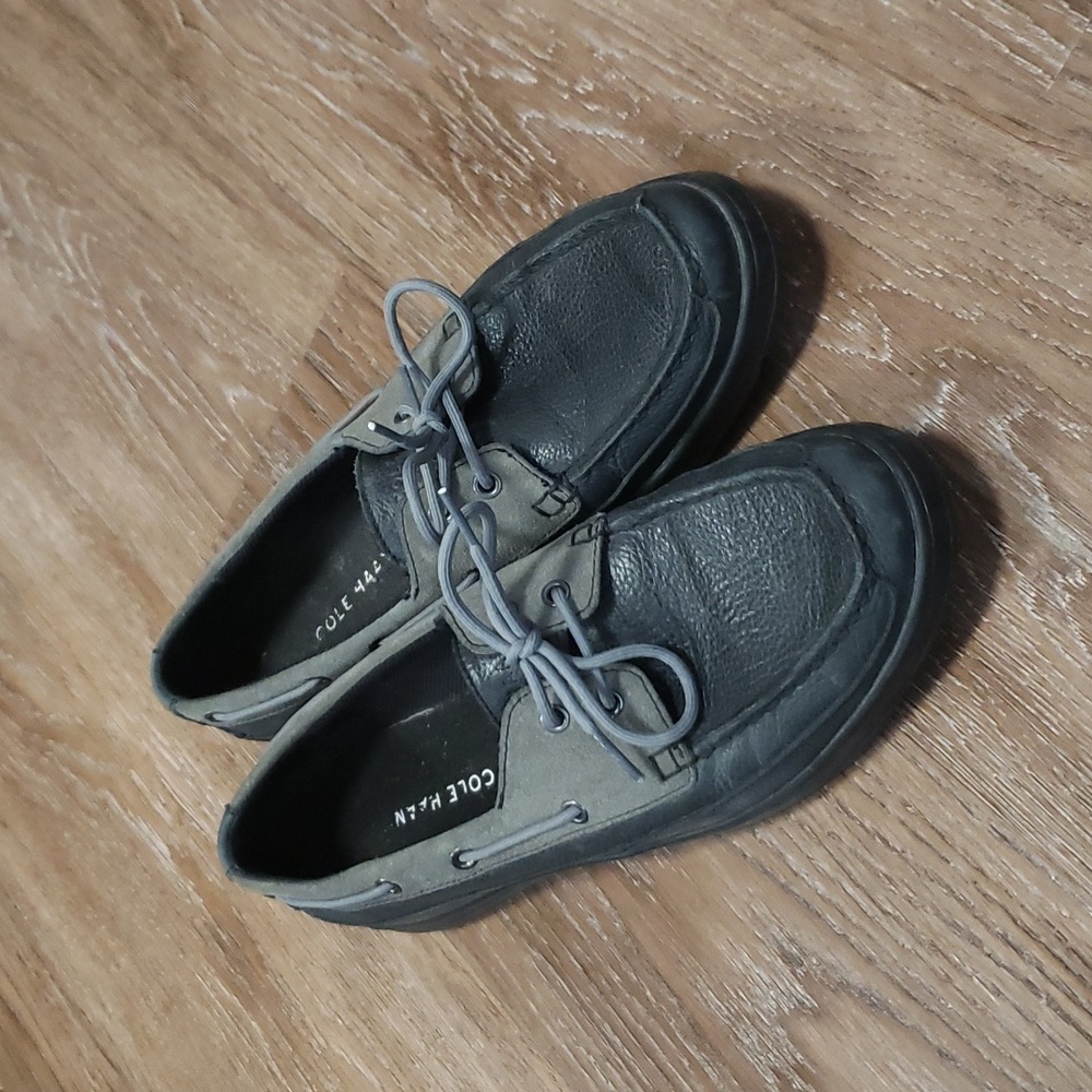 (8M) Cole Haan Men's Fancy Boat Shoes Leather Classic Vacation Cruise Coastal